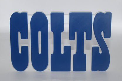 Indianapolis Colts 3D printed Logo Sign Wall Desk Shelf Art