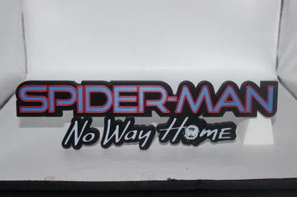 Spider-Man No Way Home, 3D printed Logo Sign Wall Desk Shelf Art
