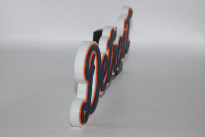 Detroit Tigers 3D printed Logo Sign Wall Desk Shelf Art