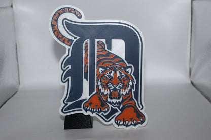 Detroit Tigers 3D printed Logo Sign Wall Desk Shelf Art
