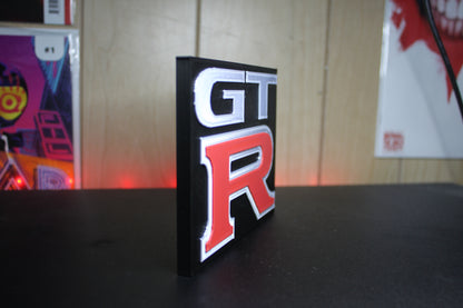 Nissan GTR 3D printed Logo Sign Wall Desk Shelf Art