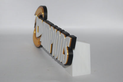 Champions 3D printed Logo Sign Wall Desk Shelf Art