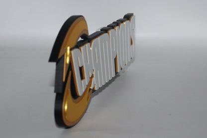 Champions 3D printed Logo Sign Wall Desk Shelf Art