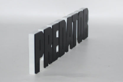 Predator 3D printed Logo Sign Wall Desk Shelf Art