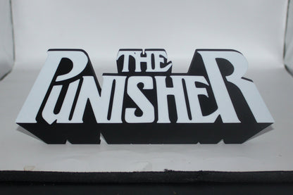 Punisher 3D printed Logo Sign Wall Desk Shelf Art