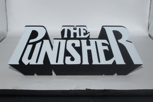 Punisher 3D printed Logo Sign Wall Desk Shelf Art