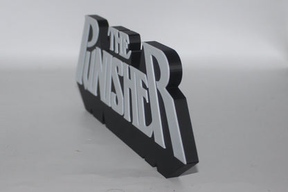 Punisher 3D printed Logo Sign Wall Desk Shelf Art