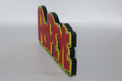 Popeye 3D printed Logo Sign Wall Desk Shelf Art