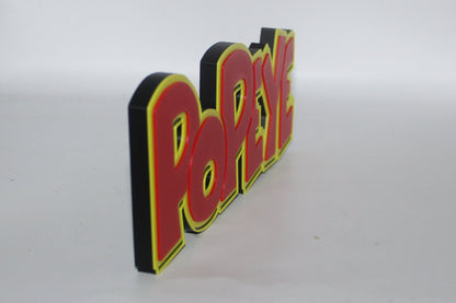 Popeye 3D printed Logo Sign Wall Desk Shelf Art