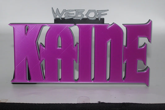 Web of Kaine, 3D printed Logo Sign Wall Desk Shelf Art