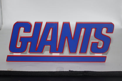 New York Giants 3D printed Logo, Sign, Wall, Desk, Fridge, Shelf Art