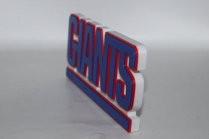 New York Giants 3D printed Logo, Sign, Wall, Desk, Fridge, Shelf Art