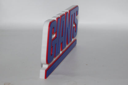New York Giants 3D printed Logo, Sign, Wall, Desk, Fridge, Shelf Art