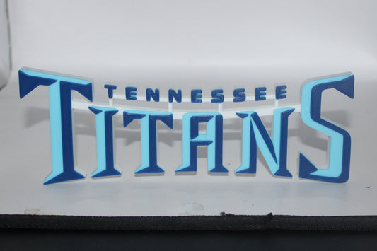 Tennessee Titans 3D printed Logo Sign Wall Desk Shelf Art