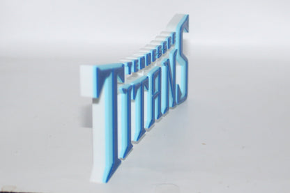 Tennessee Titans 3D printed Logo Sign Wall Desk Shelf Art