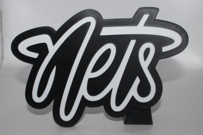 Brooklyn Nets 3D printed Logo Sign Wall Desk Shelf Art