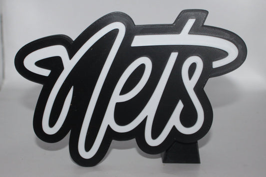 Brooklyn Nets 3D printed Logo Sign Wall Desk Shelf Art