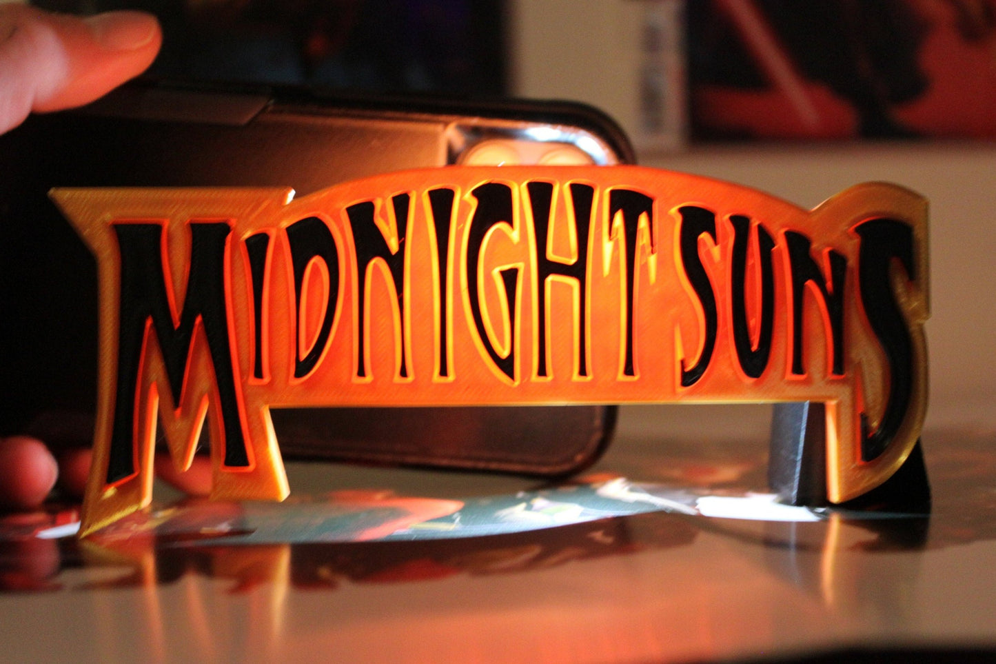 Midnight Suns 3D printed Comic Logo Art