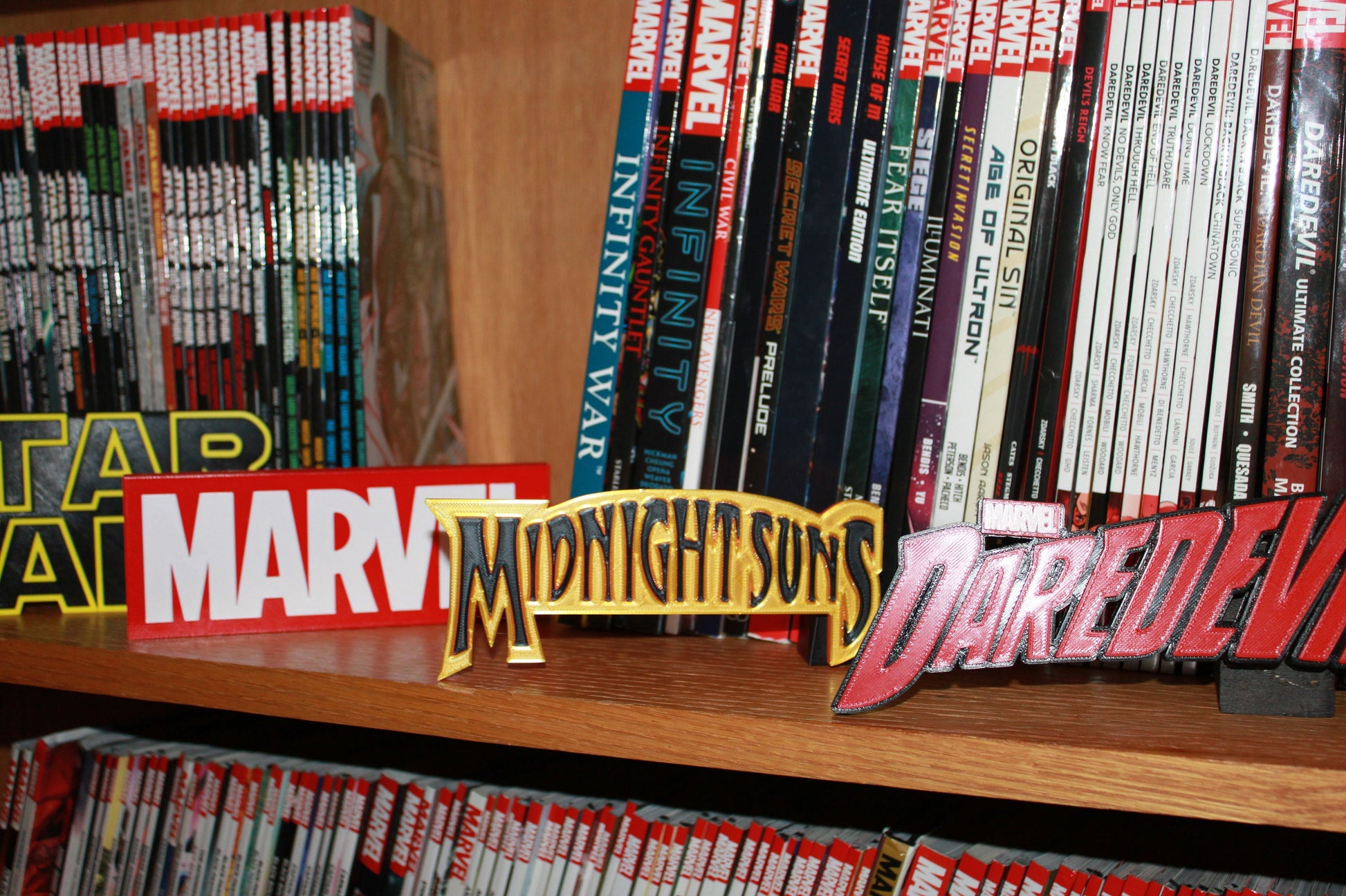 Midnight Suns 3D printed Comic Logo Art