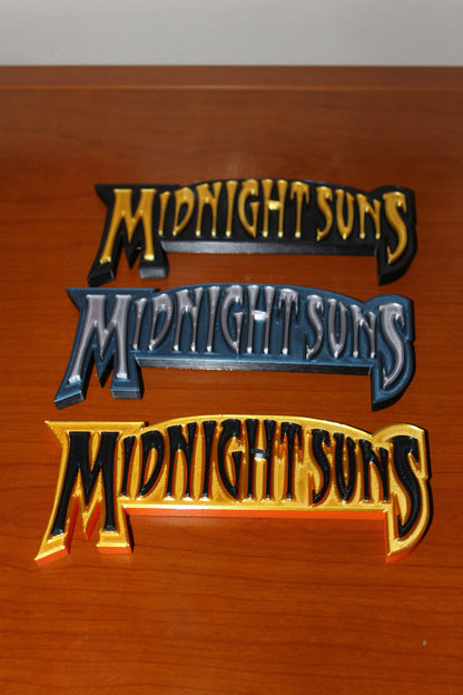 Midnight Suns 3D printed Comic Logo Art