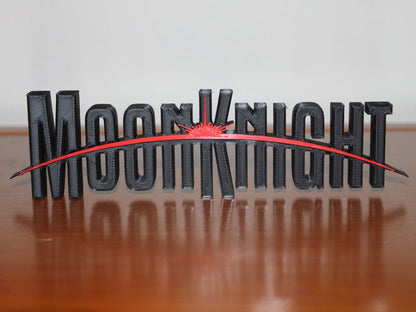 Moon Knight 3D printed Logo Sign Wall Desk Shelf Art