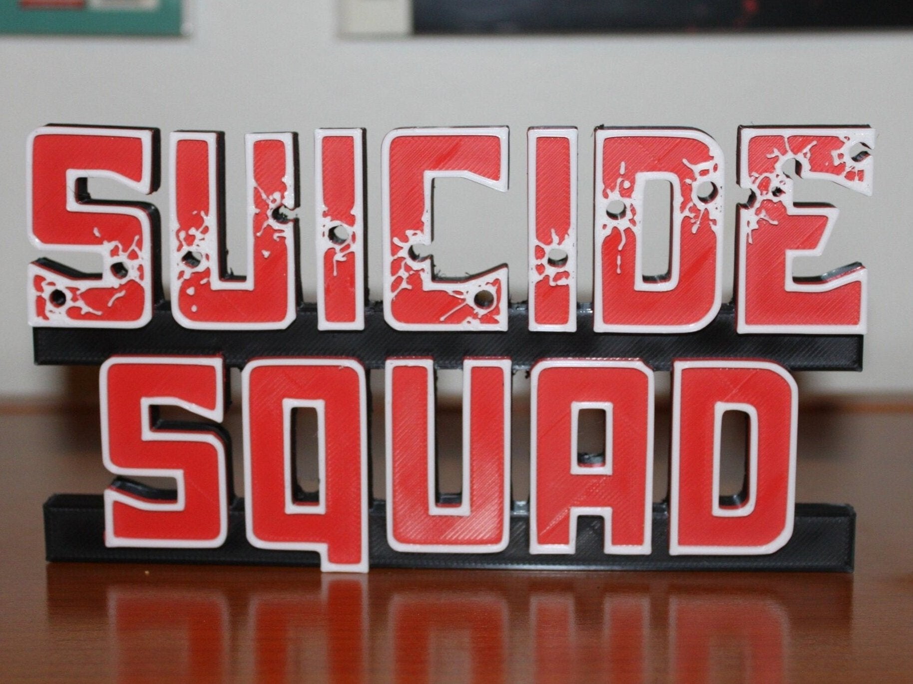 Suicide Squad 3D printed Comic Logo Art