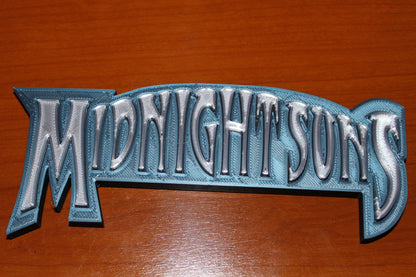 Midnight Suns 3D printed Comic Logo Art