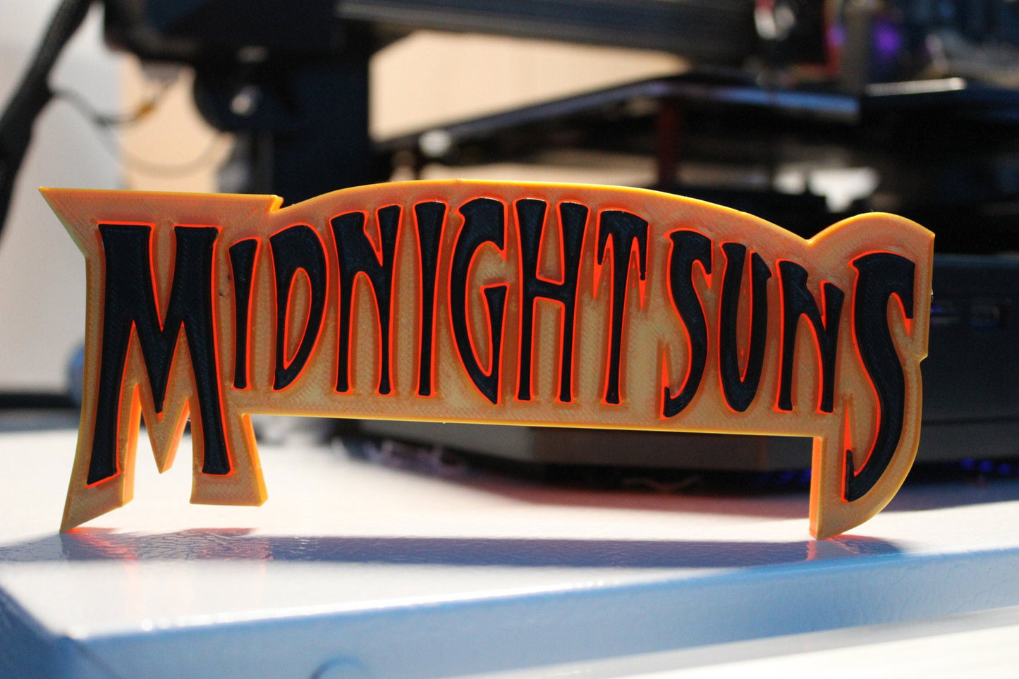 Midnight Suns 3D printed Comic Logo Art