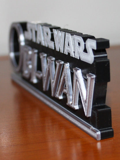 Obi-Wan 3D printed Comic Logo Art