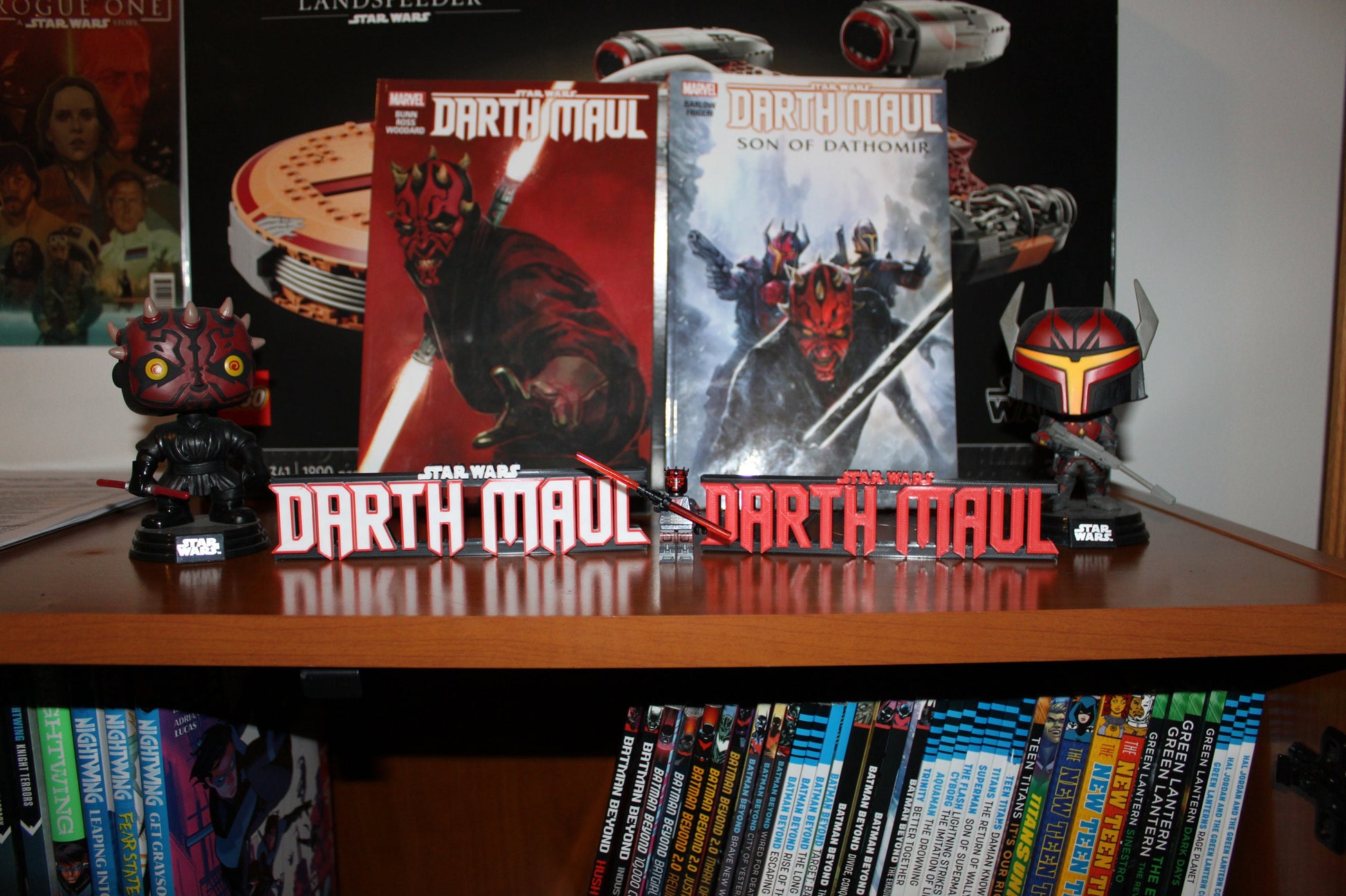 Darth Maul 3D printed Comic Logo Art