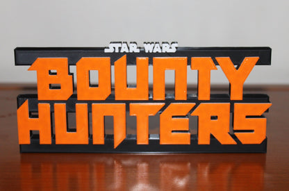 Bounty Hunters 3D printed Comic Logo Art