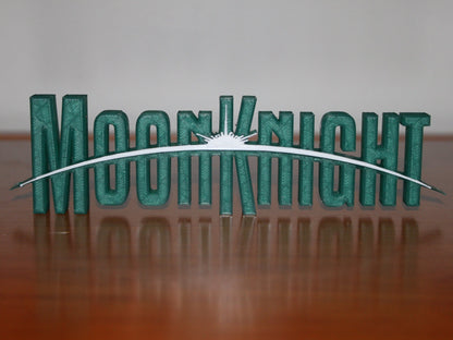 Moon Knight 3D printed Logo Sign Wall Desk Shelf Art