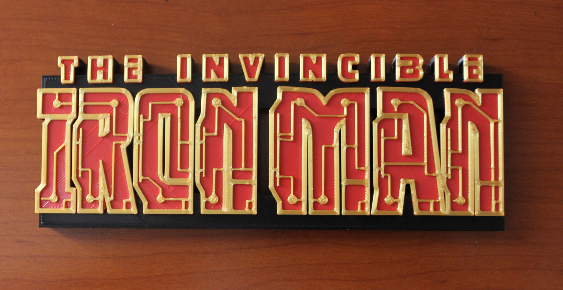 Iron Man 3D printed Comic Logo Art