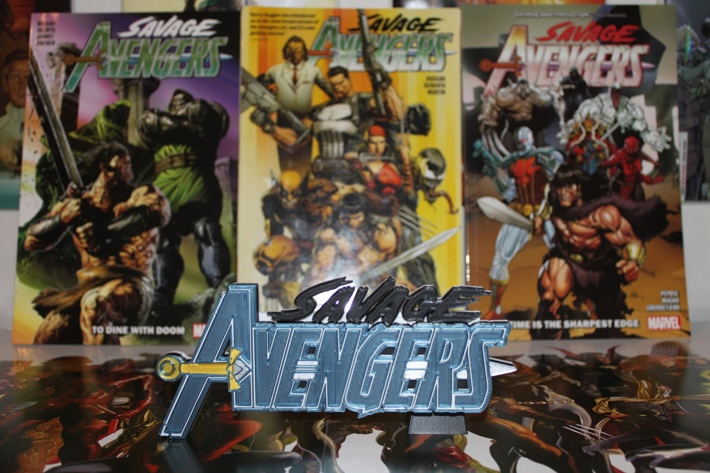 Savage Avengers 3D printed Comic Logo Art