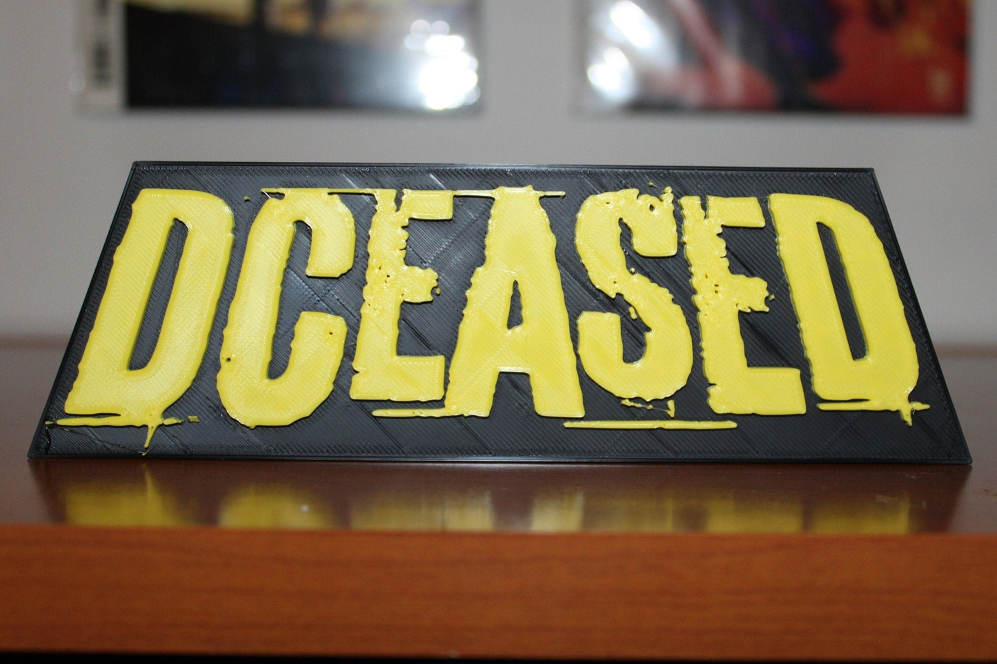 DCeased 3D printed Logo Sign Wall Desk Shelf Art