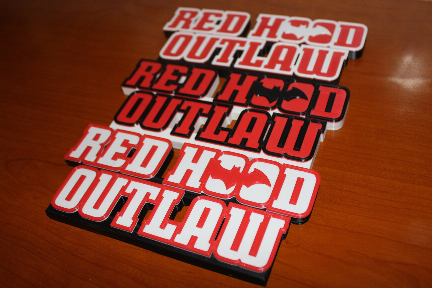 Red Hood Outlaw 3D printed Comic Logo Art