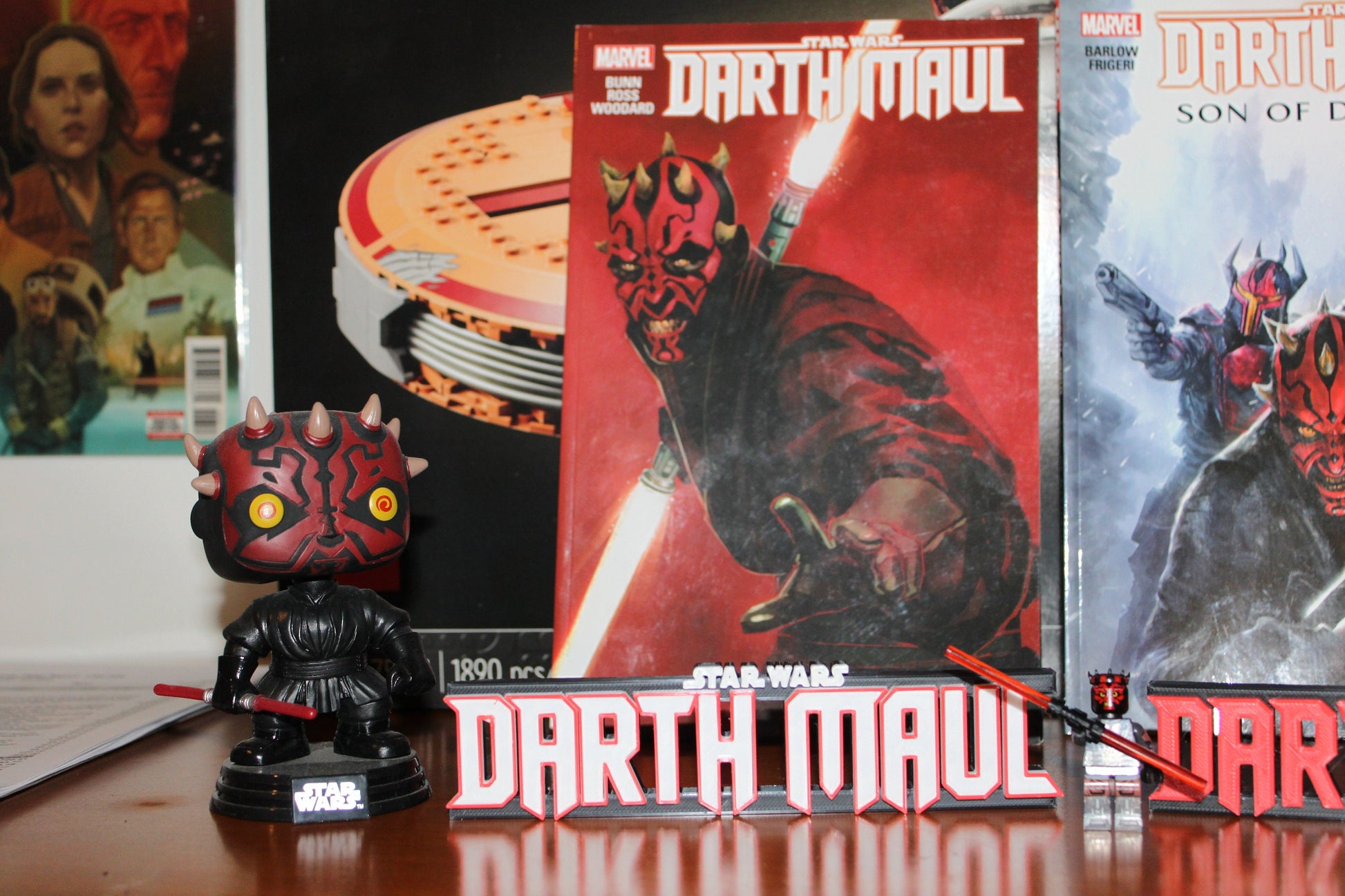 Darth Maul 3D printed Comic Logo Art