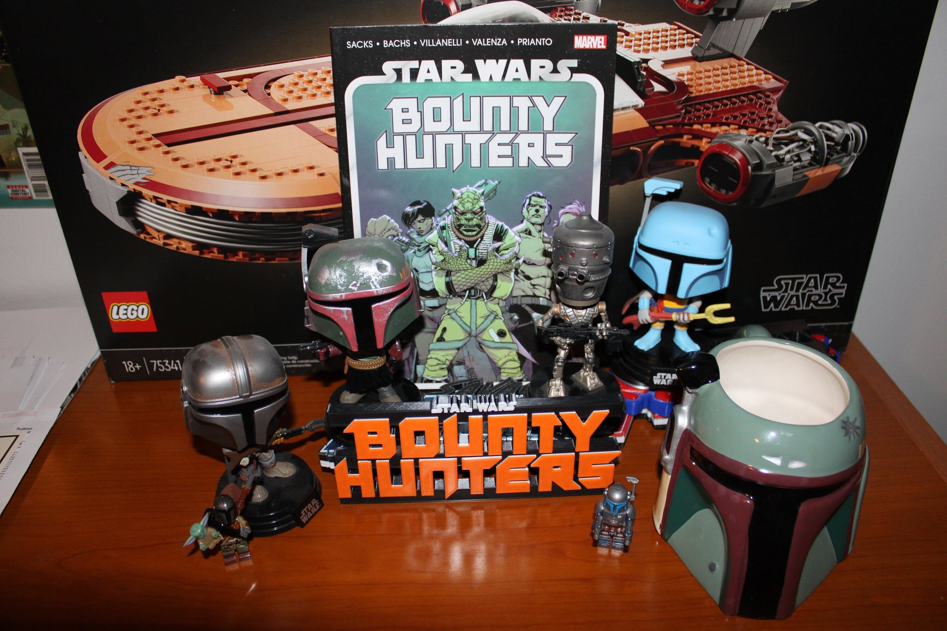 Bounty Hunters 3D printed Comic Logo Art