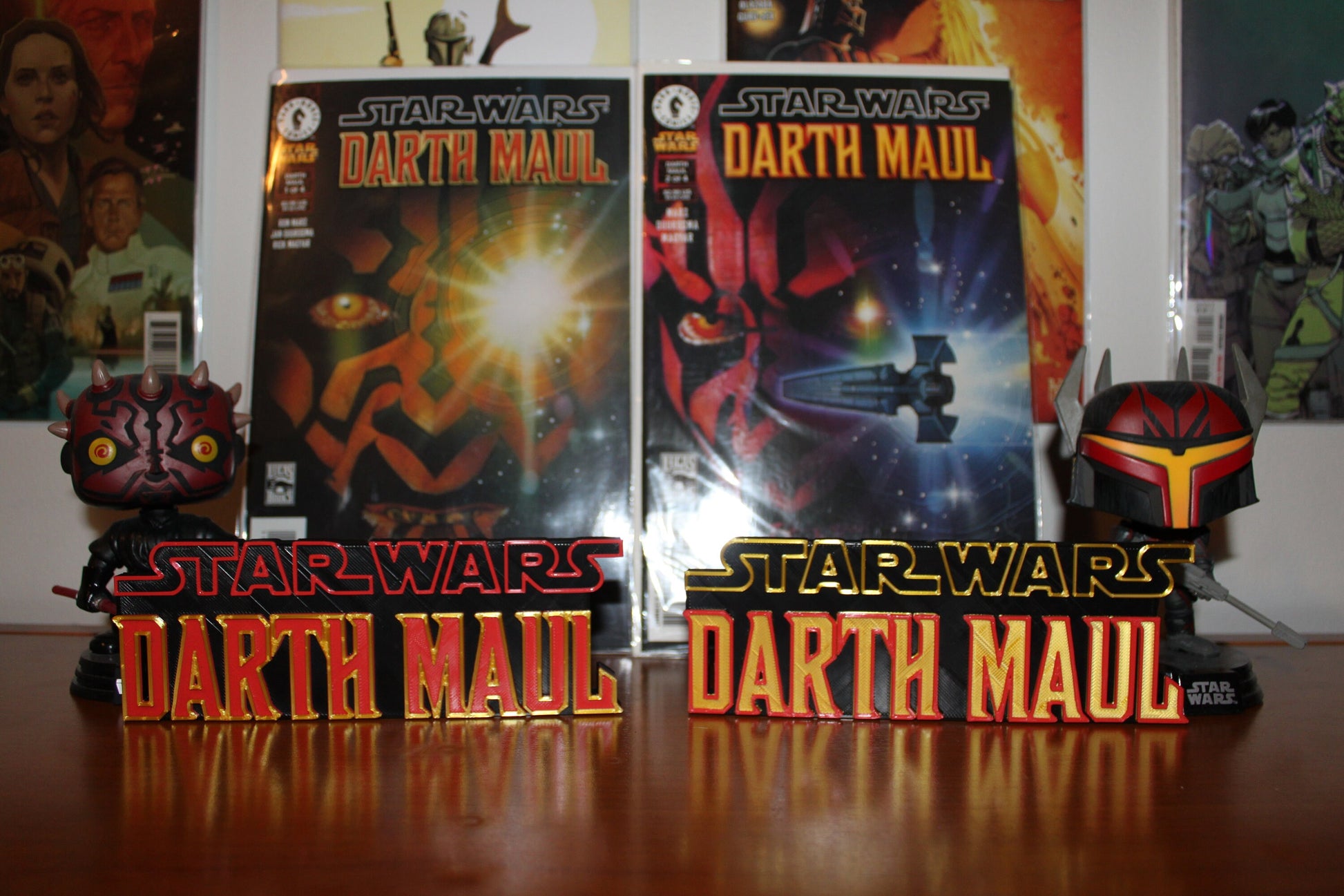 Darth Maul 3D printed Comic Logo Art