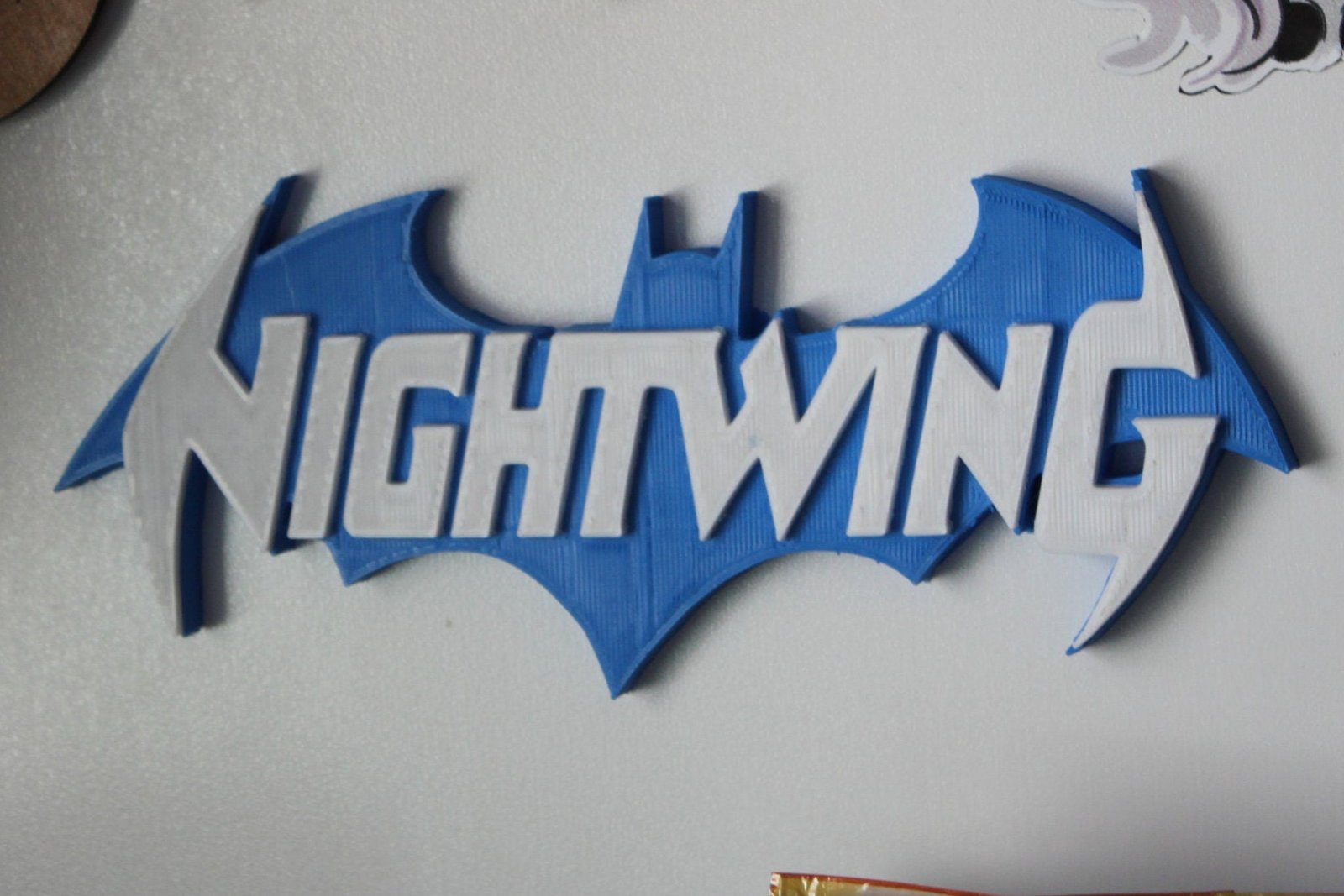 Nightwing 3D printed Comic Logo Art