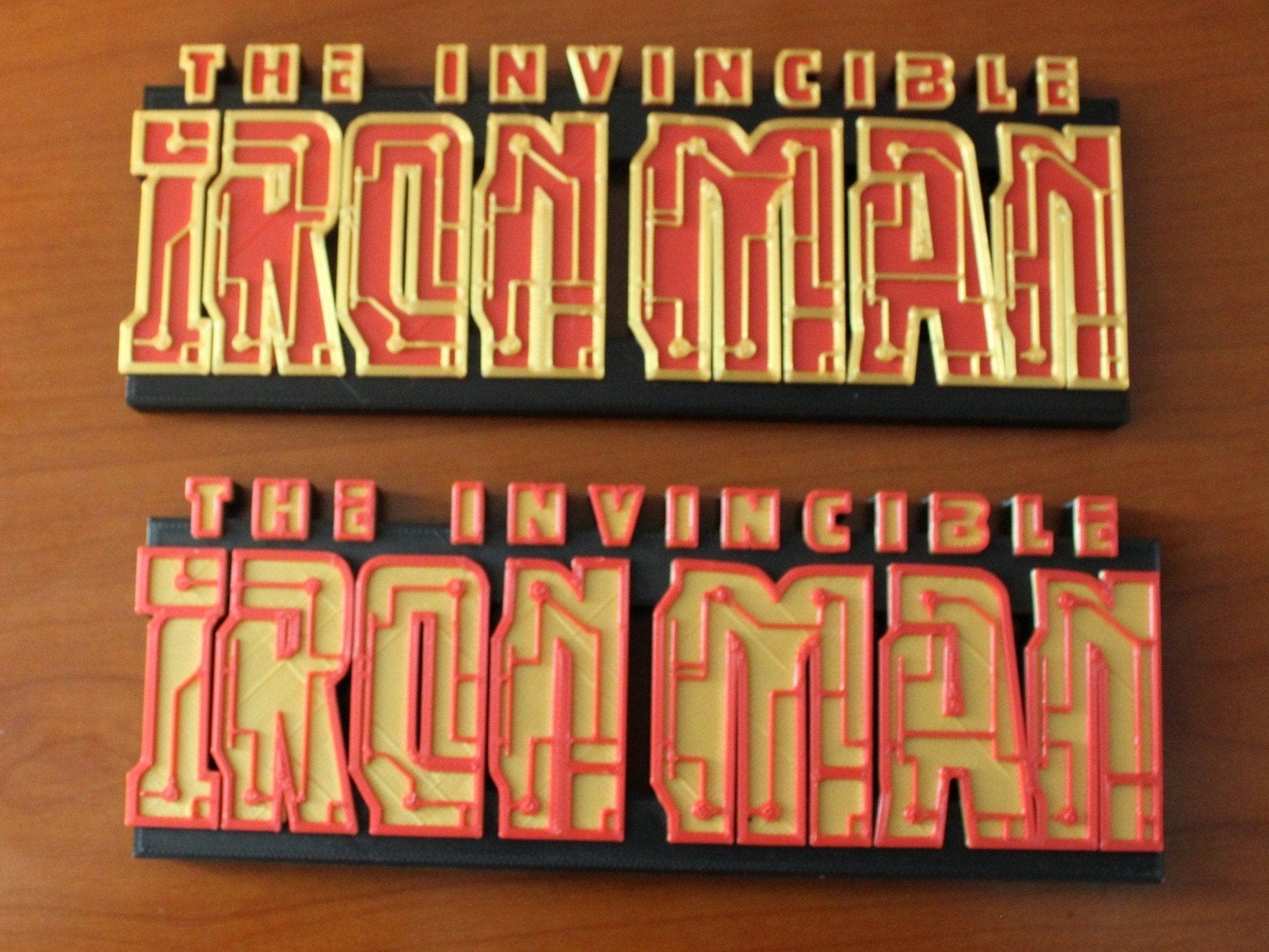 Iron Man 3D printed Comic Logo Art