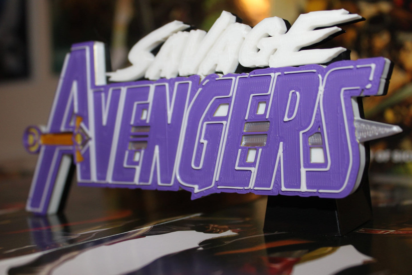 Savage Avengers 3D printed Comic Logo Art