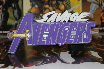 Savage Avengers 3D printed Comic Logo Art