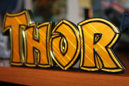 Thor 3D printed Comic Logo Art