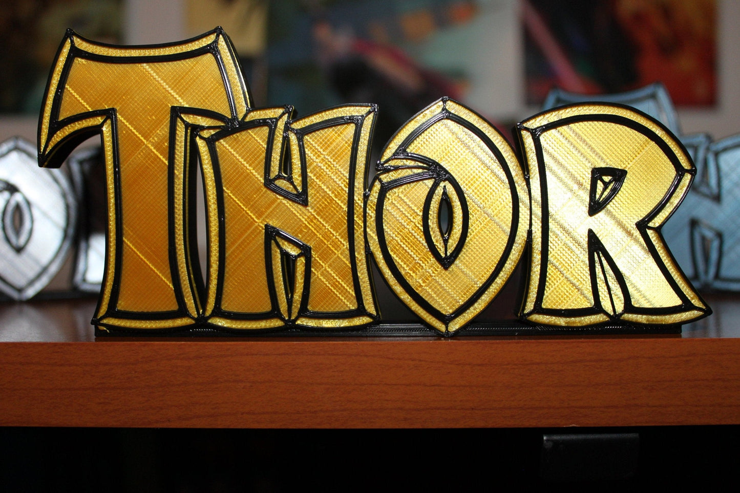 Thor 3D printed Logo Sign Wall Desk Shelf Art