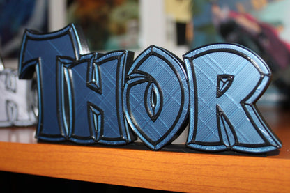 Thor 3D printed Comic Logo Art