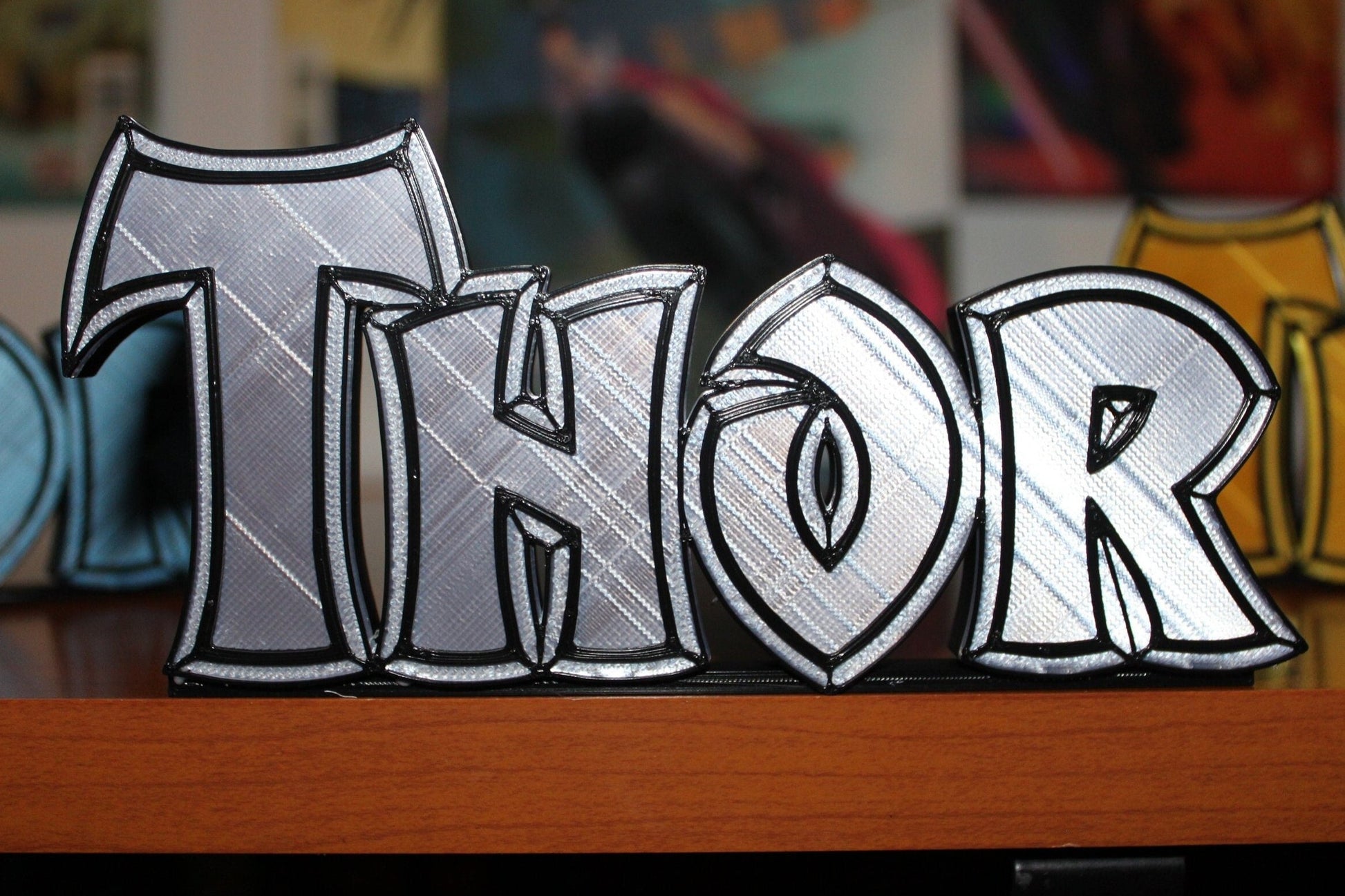 Thor 3D printed Comic Logo Art