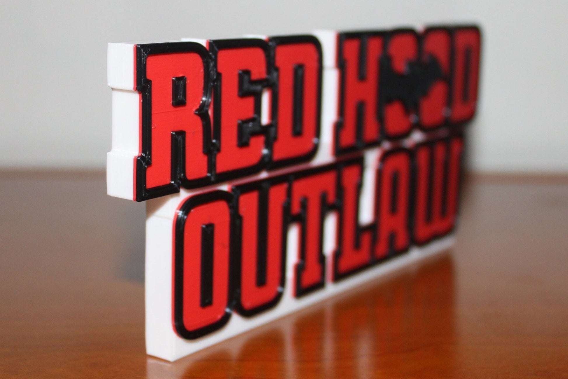 Red Hood Outlaw 3D printed Comic Logo Art