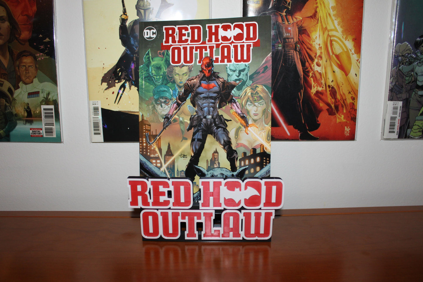 Red Hood Outlaw 3D printed Comic Logo Art