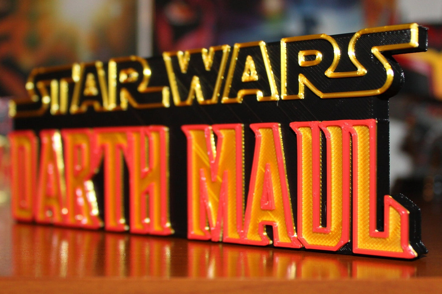 Darth Maul 3D printed Comic Logo Art